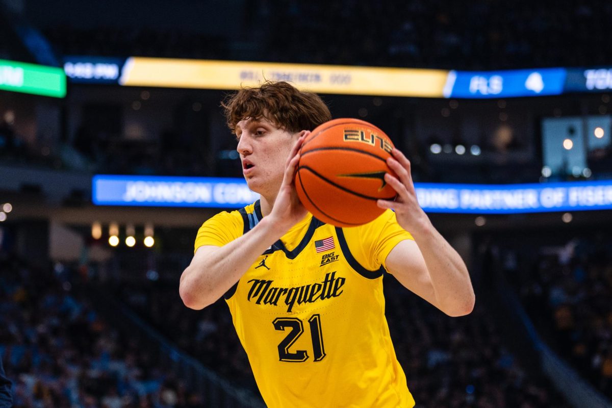 Ben+Gold+put+on+25+pounds+this+offseason+ahead+of+his+sophomore+season.+%28Marquette+Wire+Stock+Photo.