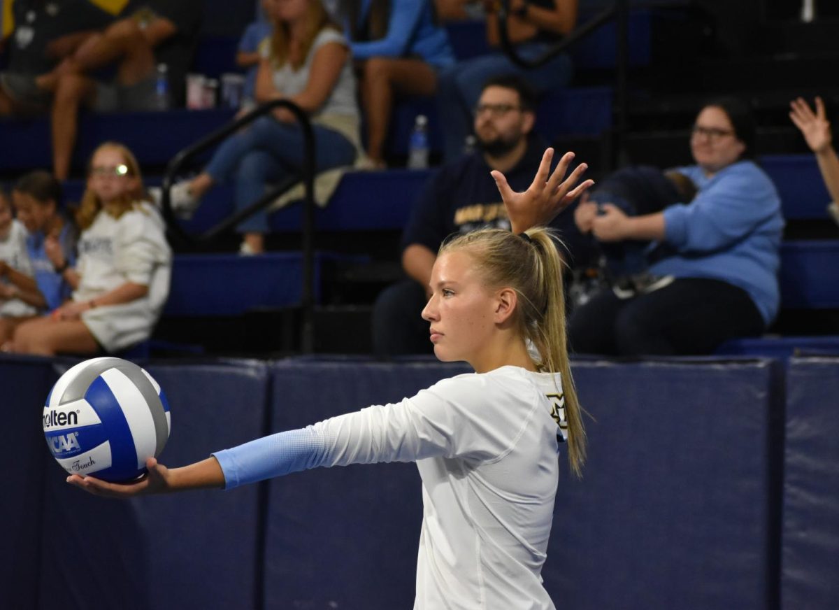 First-year Molly Berezowitz grew in the volleyball-crazed town of Burlington, Wisconsin. 