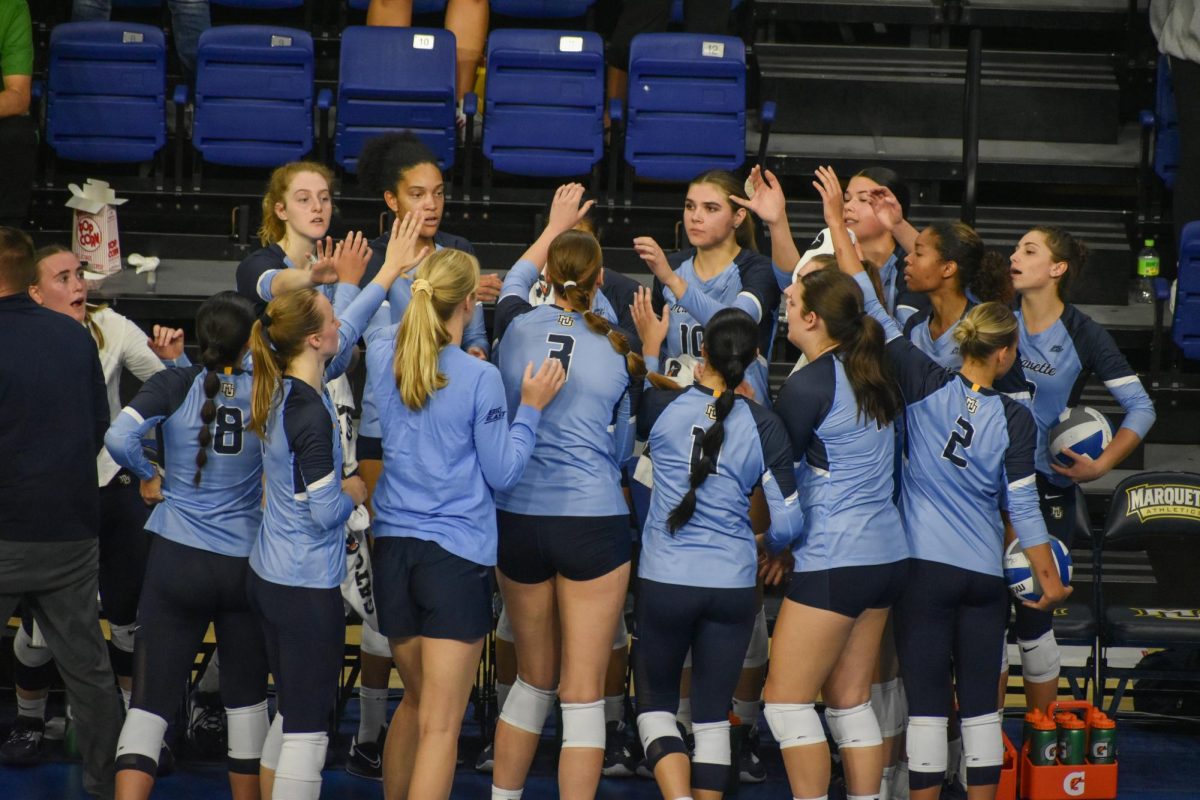 Marquette+volleyball+lost+its+first+Big+East+game+of+the+season+to+St.+Johns+Saturday+night+at+Carnesecca+Arena.