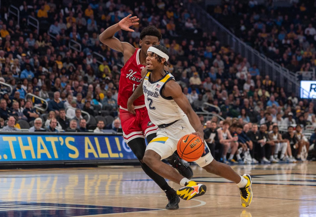 Chase Ross (2) scored 12 points in Marquette mens basketballs 92-70 win over Northern Illinois Monday night at FIserv Forum.