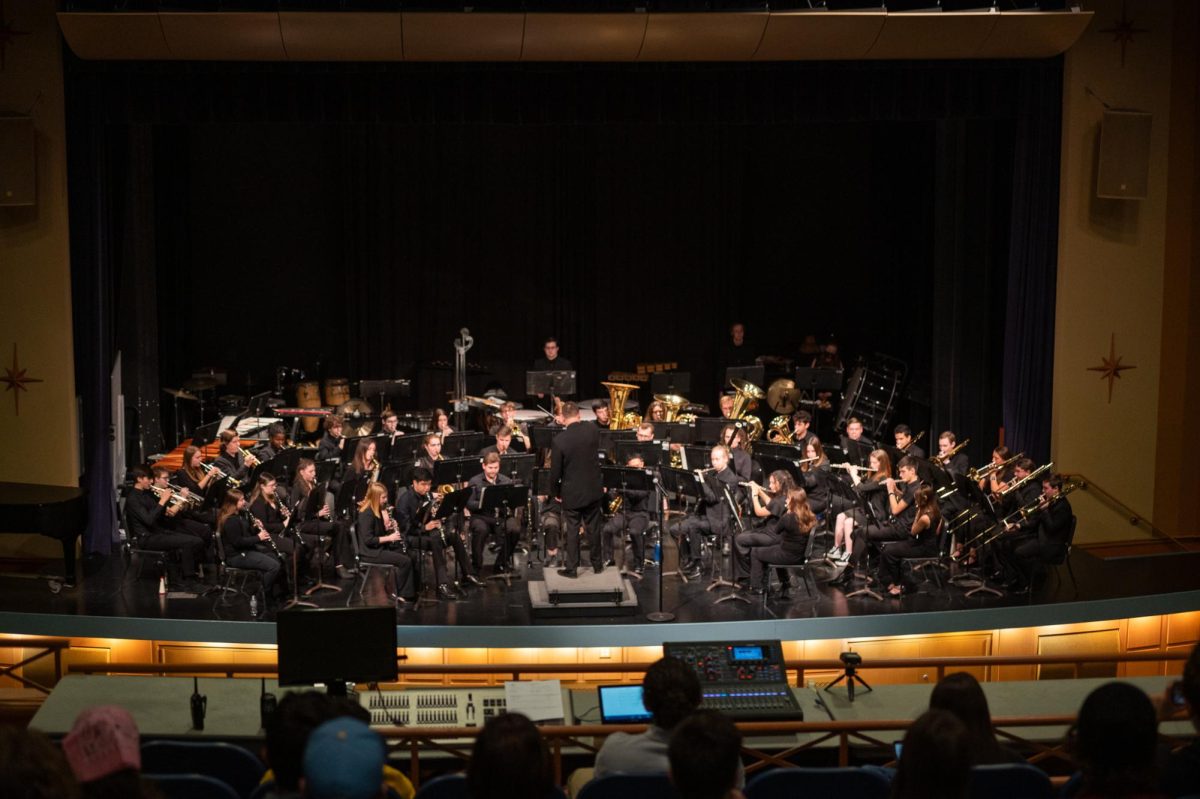 The Symphonic Band is directed by Joel Flunker. 