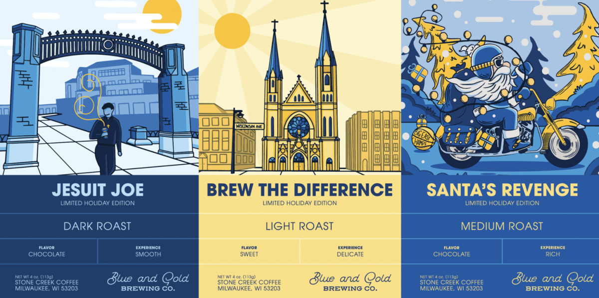 Blue and Gold Brewing will release 3 coffee blends for the holidays. 

Photo courtesy of Marquette University.