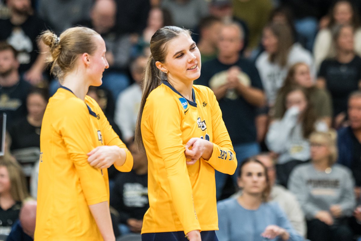 Senior outside hitter Aubrey Hamilton led Marquette with 22 kills in its 3-1 loss to Purdue. (Photo courtesy of Marquette Athletics.)