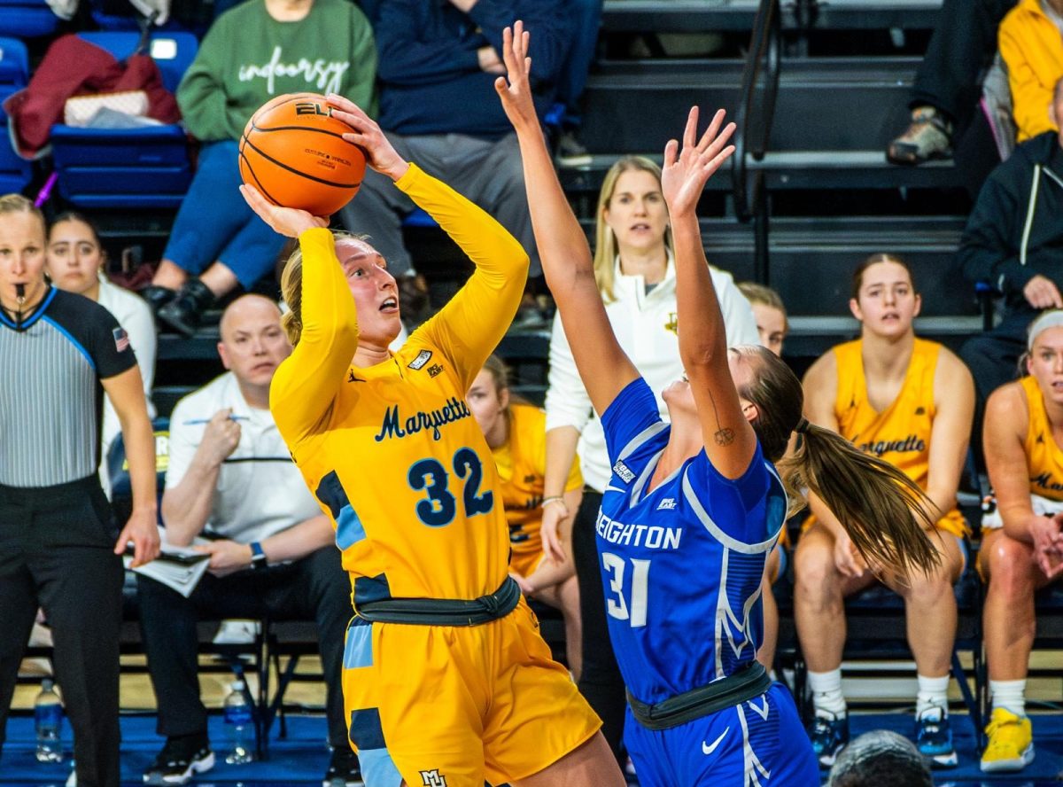 Liza Karlen leads Marquette in scoring this season with an average of 17.5 points per game. (Photo courtesy of Marquette Athletics.)
