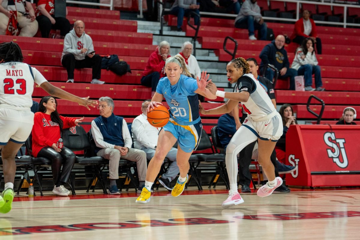 Frannie Hottinger led Marquette with 15 points in its 57-56 loss to St. Johns. (Photo courtesy of Marquette Athletics.)