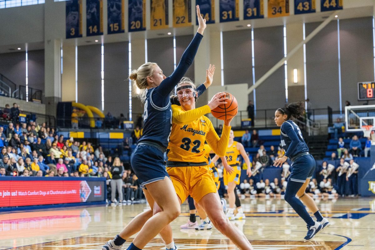 Liza Karlen leads Marquette with 7.4 rebounds per game. 