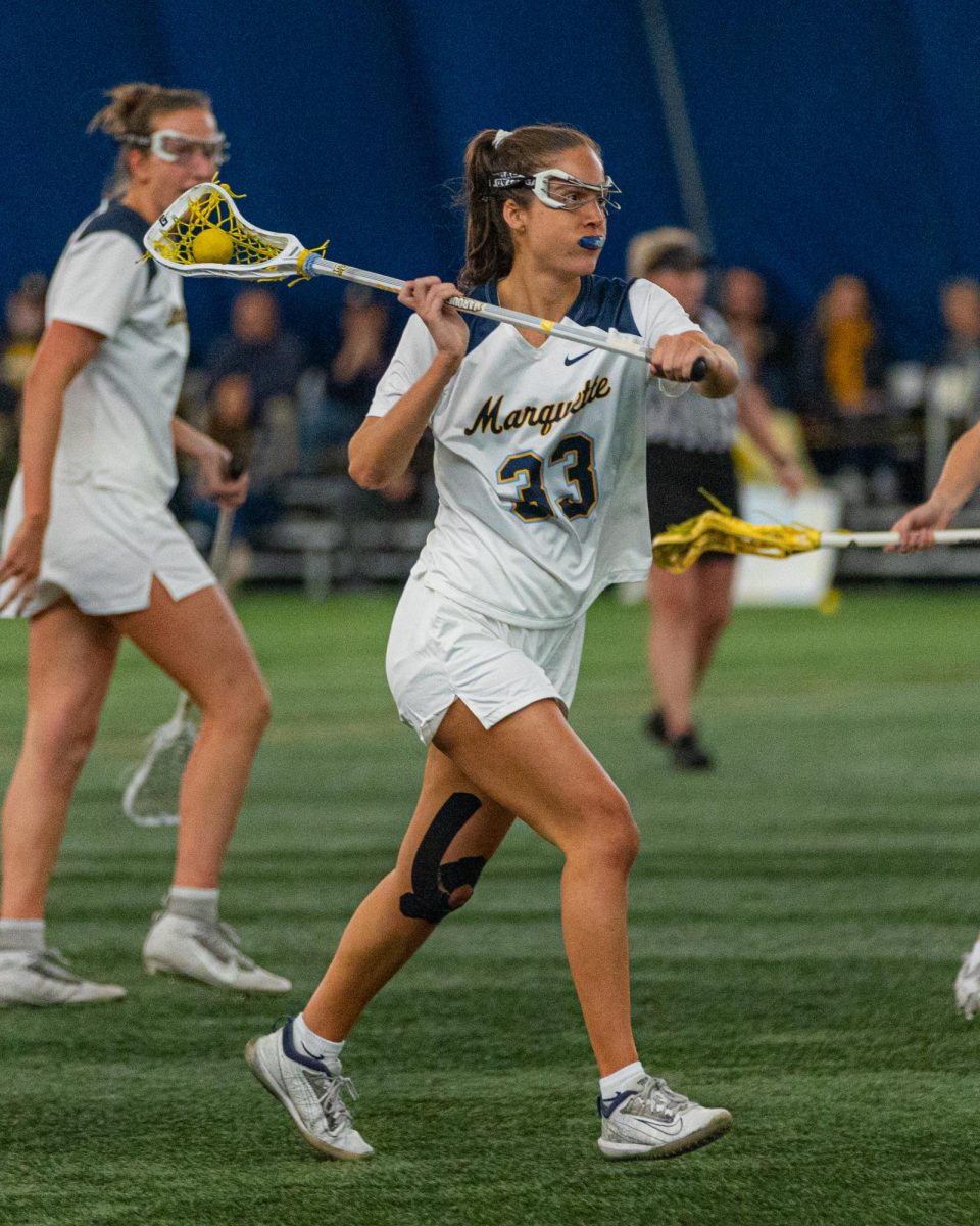 Meg+Bireley+leads+the+nation+in+goals+with+46.+%28Photo+courtesy+of+Marquette+Athletics.%29
