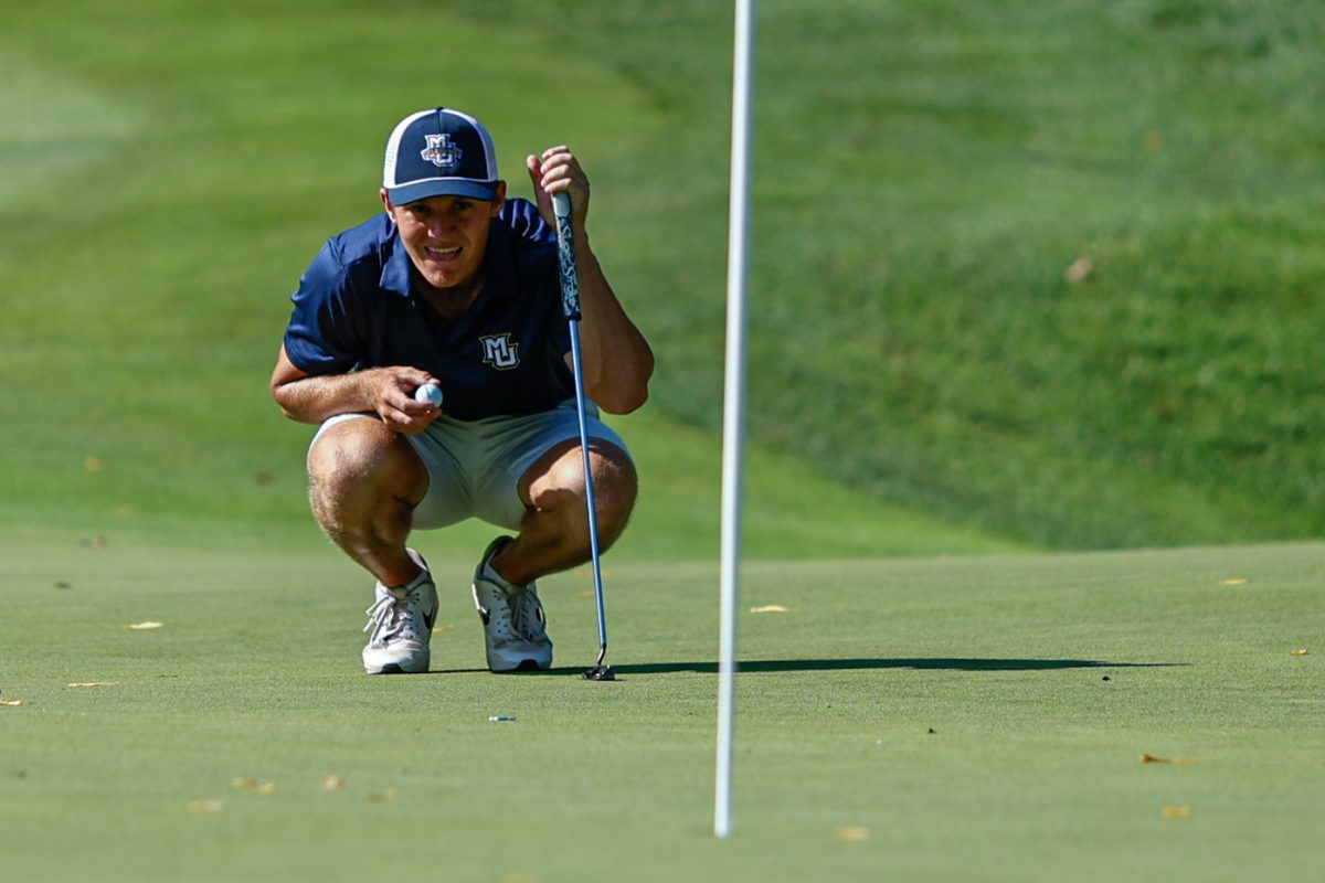 Shot statistics help give junior Max Lyons confidence in every stroke. (Photo courtesy of Marquette Athletics.)