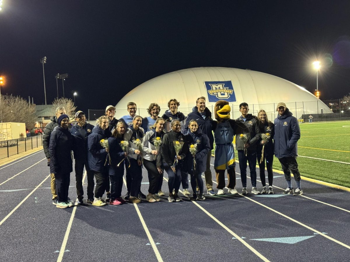 Marquette+track+%26+field+seniors+were+honored+after+the+Marquette+Invitational.+