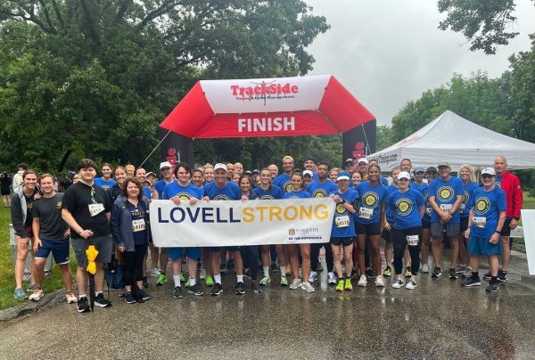 On June 15, six days after Lovell’s passing, the Marquette community commemorated his life and legacy with the Dr. Mike Lovell Memorial Run. Photo courtesy of Marquette University.