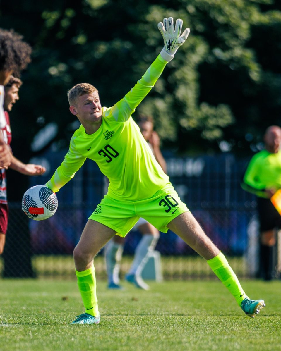 First-year goalkeeper Cameron Simpson pitched a clean sheet in his first collegiate start Thursday night against Edgewood.(Photo courtesy of Marquette Athletics.)