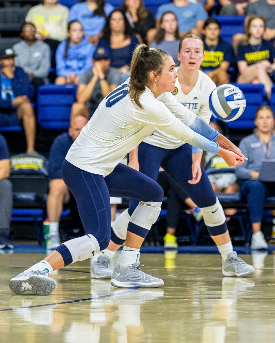 No. 24 Marquette took on No. 13 Kansas Friday night.
(Photo courtesy of Marquette Athletics.)