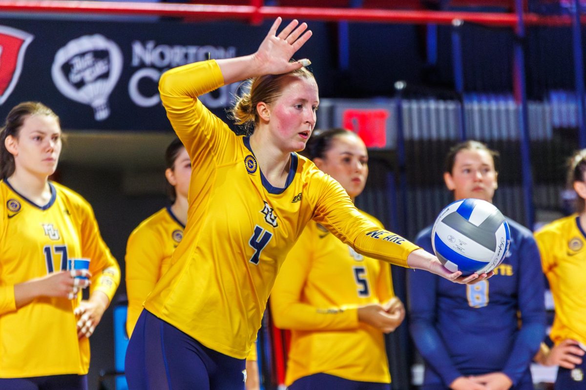 Jenna Reitsma earned back-to-back double-doubles in the Hyatt Invitational. (Photo courtesy of Marquette Athletics.)