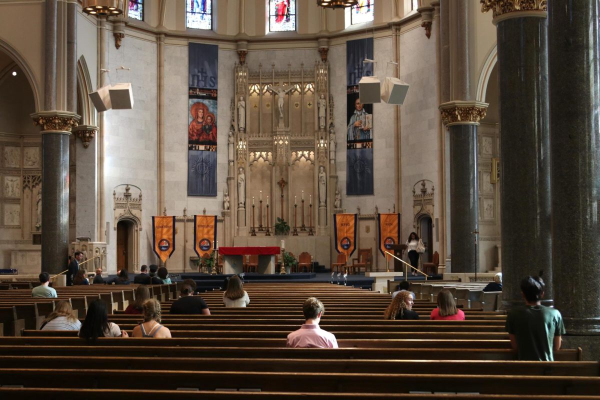 Over 350 people attended this year's Mass of the Holy Spirit. This photo was taken prior to the mass to avoid disturbing parishioners. Photo courtesy of Jack Belmont.