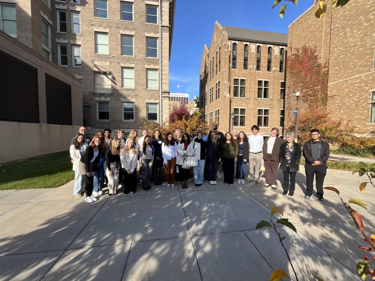 Students from the Marquette Honors Program and the University of Wisconsin-Milwaukee’s Honors Program joined together to have a guided discussion on restorative justice surrounding gun violence.