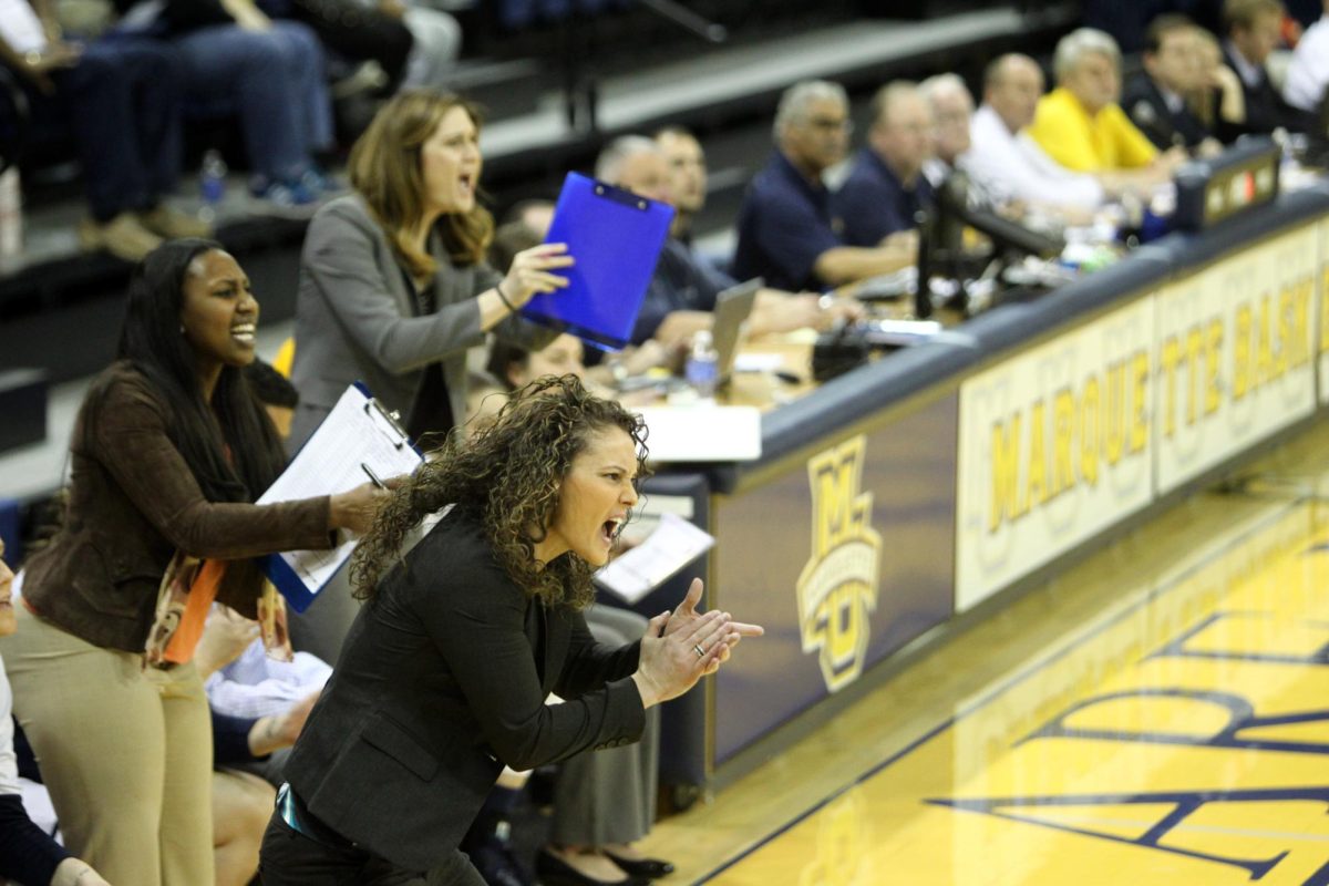 Carolyn Kieger coached Marquette women's basketball from 2014-19. (Photo courtesy of Marquette Athletics.)