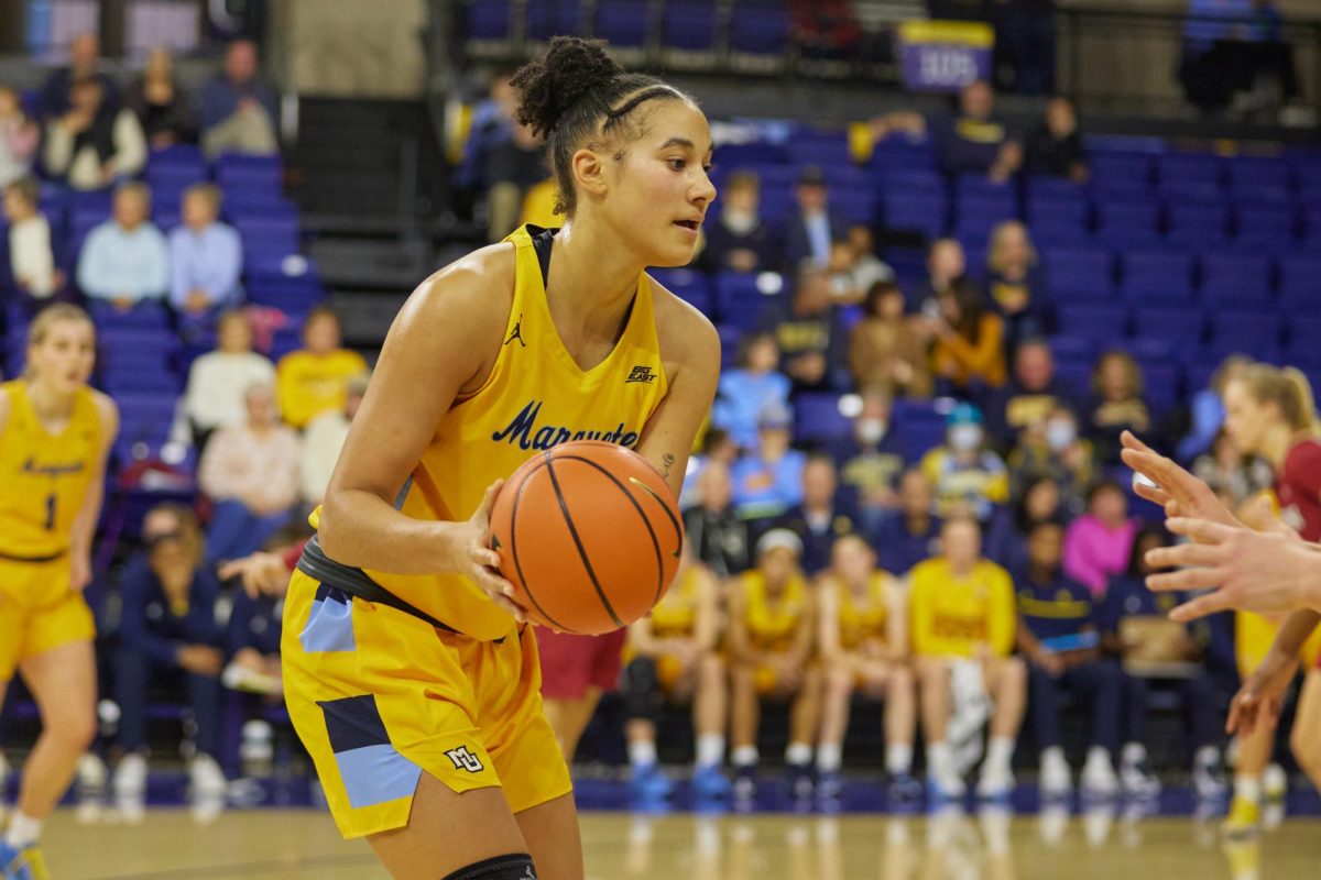 Skylar Forbes finished with a career-high 18 points on 9-of-12 shooting Monday afternoon in Marquette's 92-37 victory over UIS (Photo courtesy of Marquette Athletics).