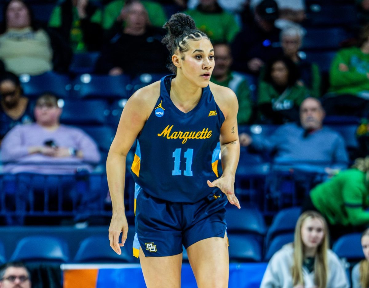 Sophomore forward Skylar Forbes tallied 11 points and four rebounds in Marquette's season opener at UCF.(Photo courtesy of Marquette Athletics.)