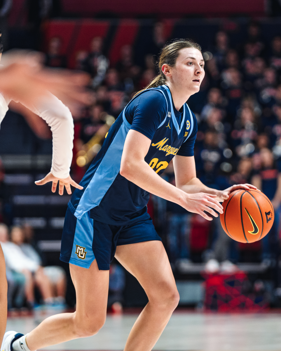 Halle Vice finished with a career-high in points (14) and rebounds (11) in Marquette's 83-50 win over IU Indy Sunday afternoon (Photo courtesy of Marquette Athletics).