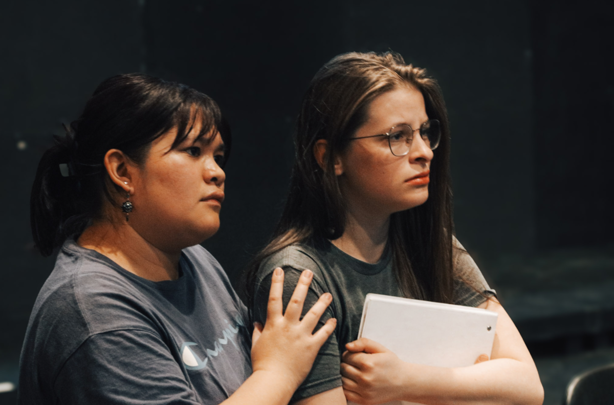 Mia Figueroa and Naomi Kriege rehearse for "Second Stage Series" performances. 