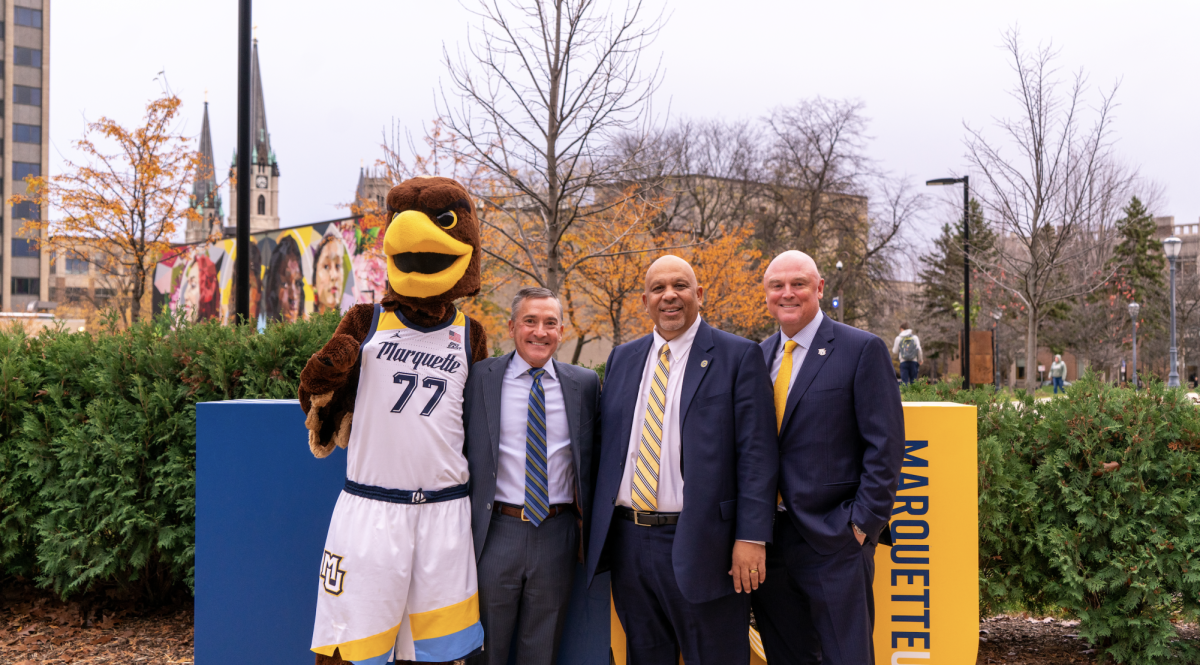 Ah Yun hosted a press conference in the Alumni Memorial Union to address the Marquette Community.