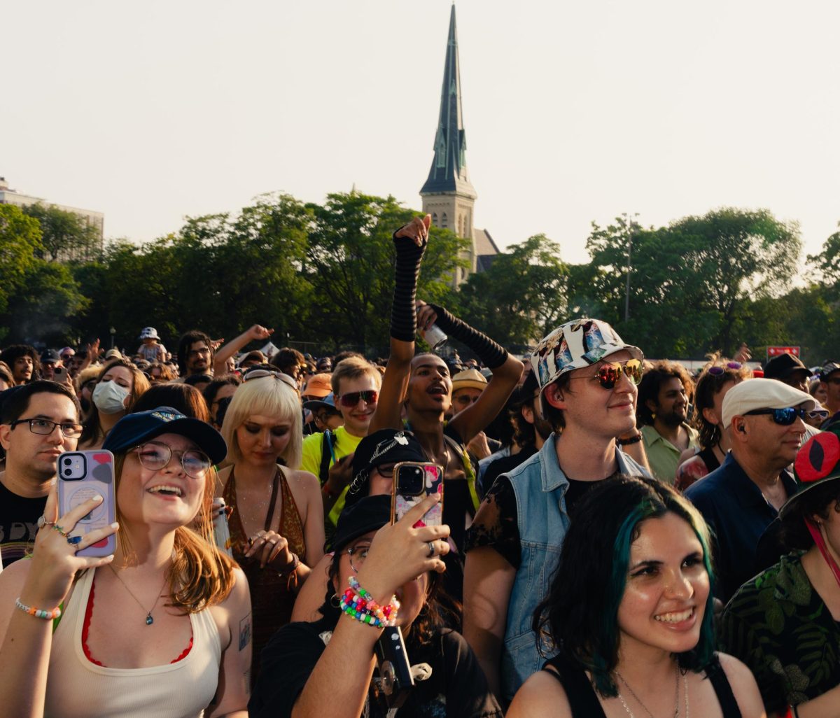 Excited crowds at the 2024 Pitchfork concert in Chicago