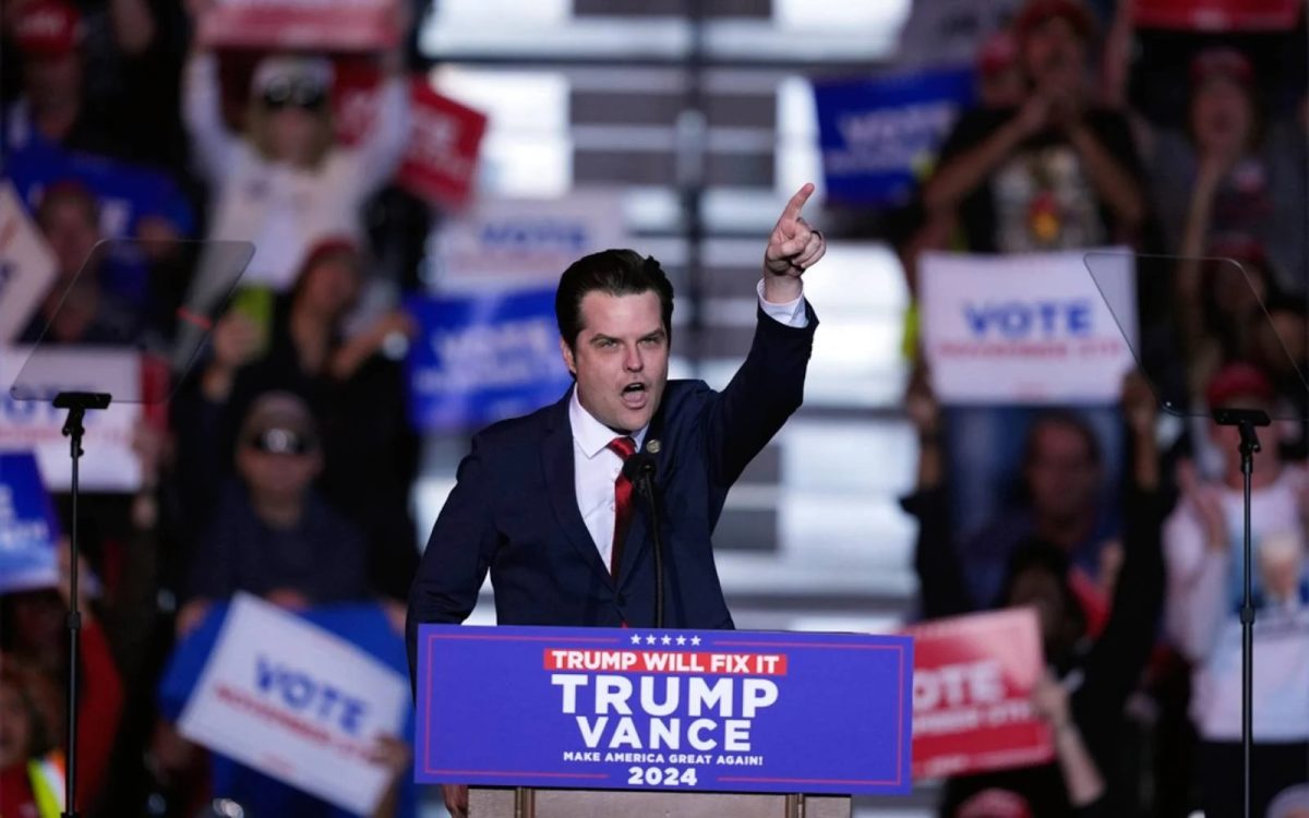 On Nov. 13, Donald Trump announced that he would tap now former Florida Republican Congressman Matt Gaetz to be attorney general. Photo courtesy of Free Malaysia Today.