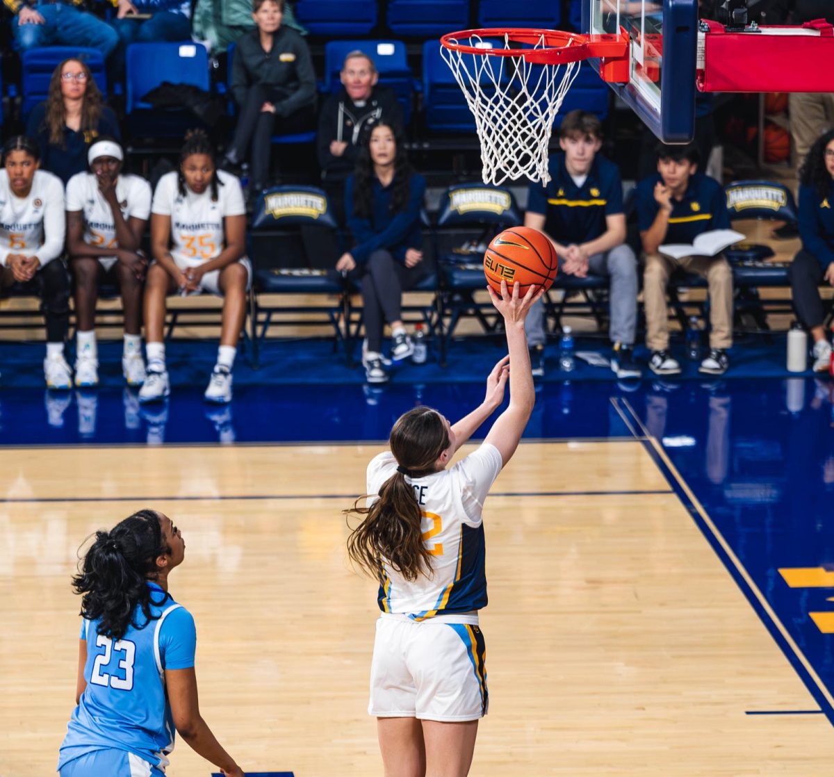 Halle Vice finished with a career-high 20 points Tuesday night in Marquette's 83-67 win over Indiana State (Photo courtesy of Marquette Athletics).