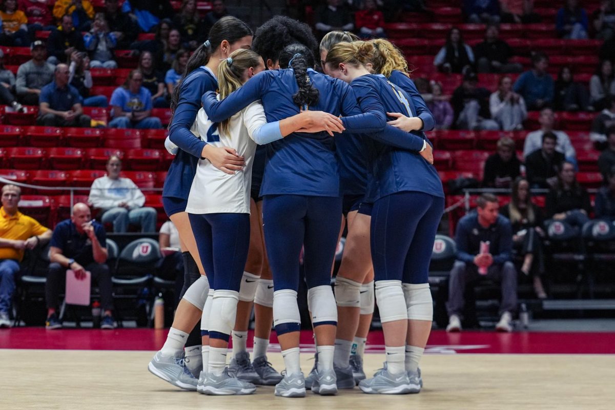 Marquette volleyball came up short Friday, falling 3-1 at No. 1 Penn State on Dec. 13 (Photo courtesy of Marquette Athletics).