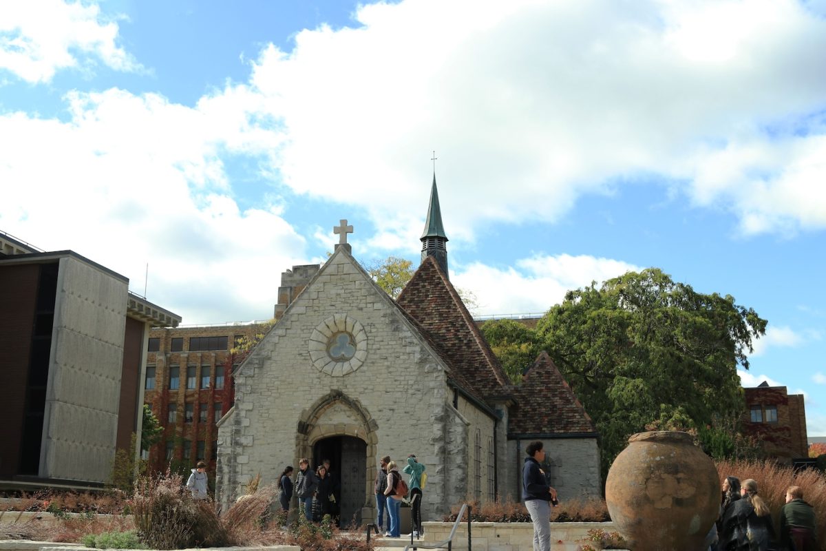 The Joan of Arc Chapel was incorporated into Marquette's new commercial, as well as some newer spaces on campus.