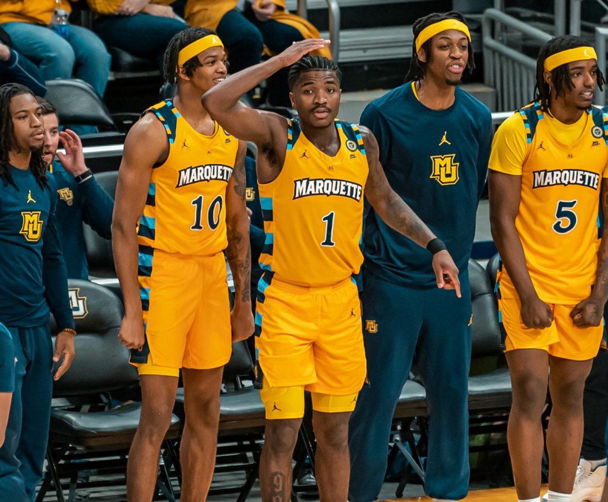 Marquette men's basketball is 8-1 in conference play and tied for first place in the Big East with No. 15 St. John's.