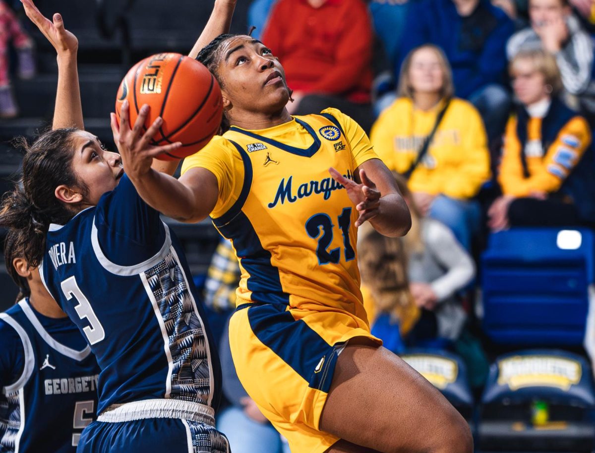 Despite attempting a season-low nine 3-pointers Saturday, Marquette shot a season-high 66.7 percent from deep in its 75-58 over Georgetown.