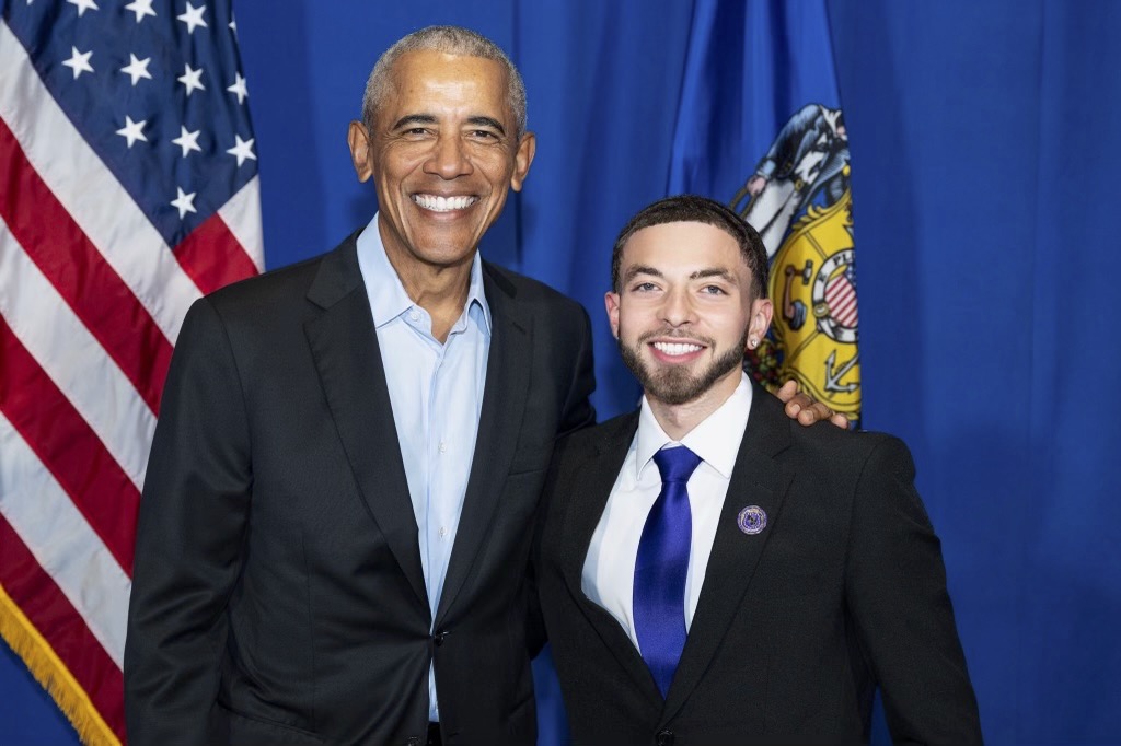 Darian Stephan met with Barack Obama, former President of the United States before his rally in Milwaukee before the election. 