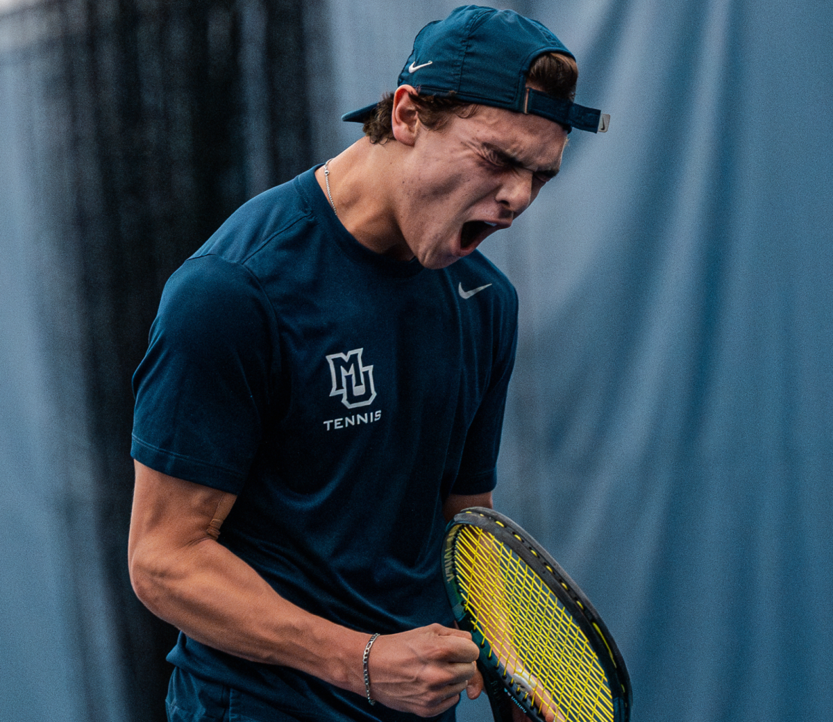 First-year Remi St. Laurent helped the Golden Eagles clinch their first match of the season with a win in the No. 5 singles position.