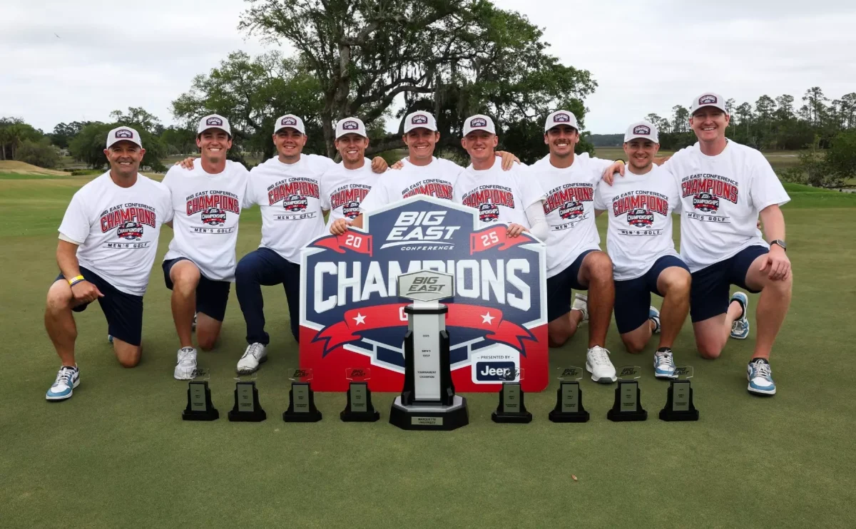 MU shoots a 6-under 282 on Monday to capture its sixth Big East conference team championship in program history.