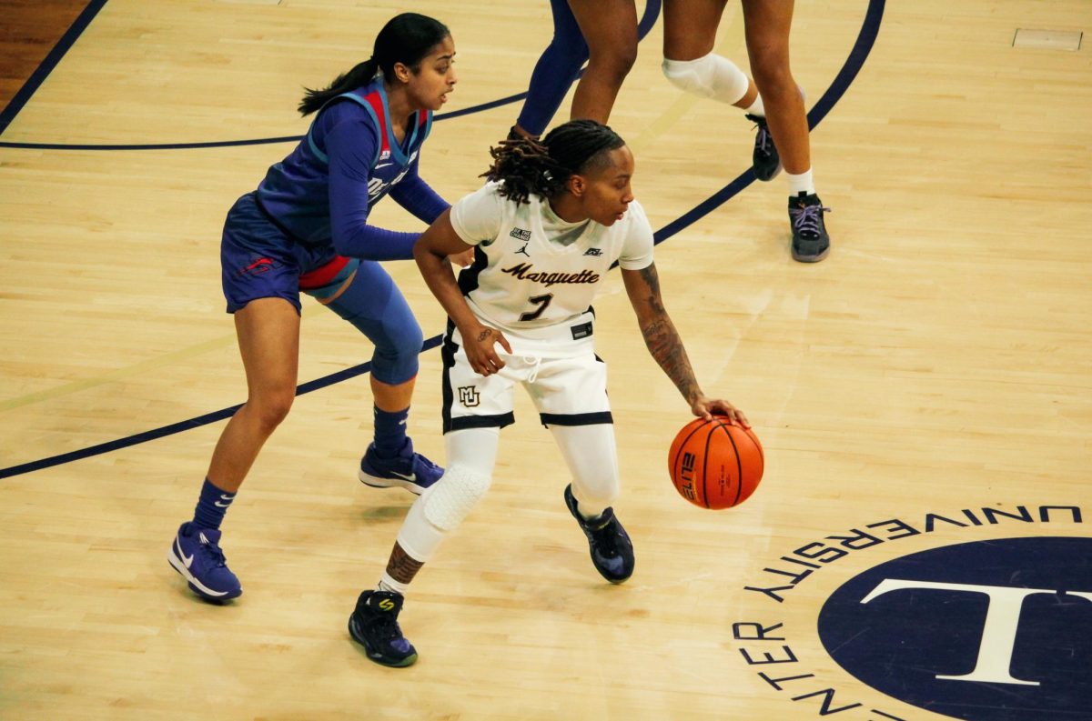 Jaidynn Mason scored 16 points on 7-of-8 shooting in Marquette's 74-73 win over DePaul.