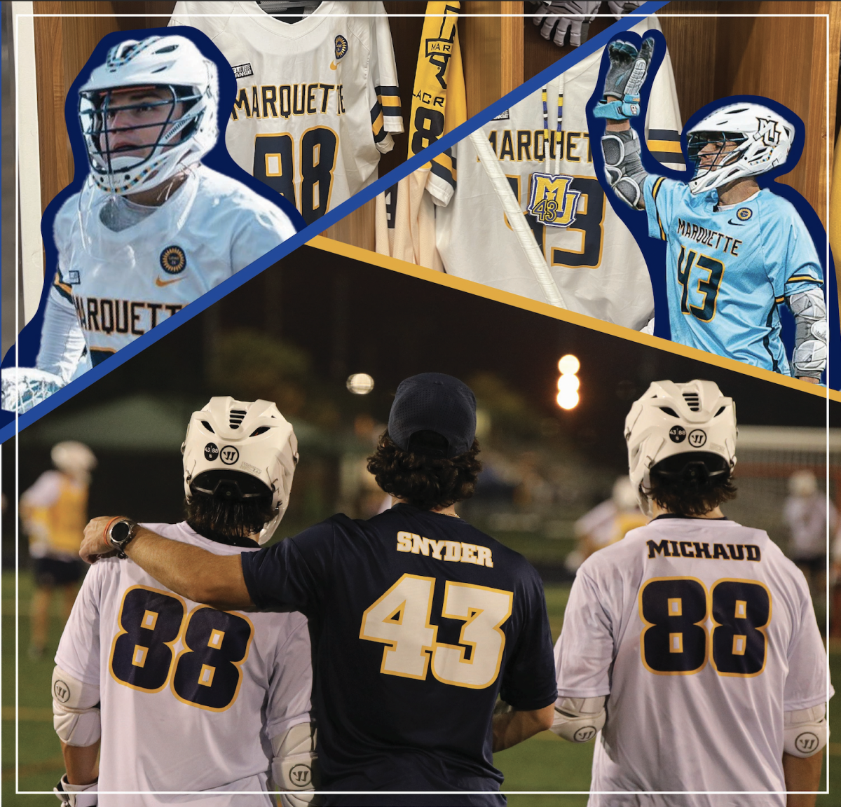 Graphic by Murphy Lealos. Photos by Jack Albright, Marquette Athletics