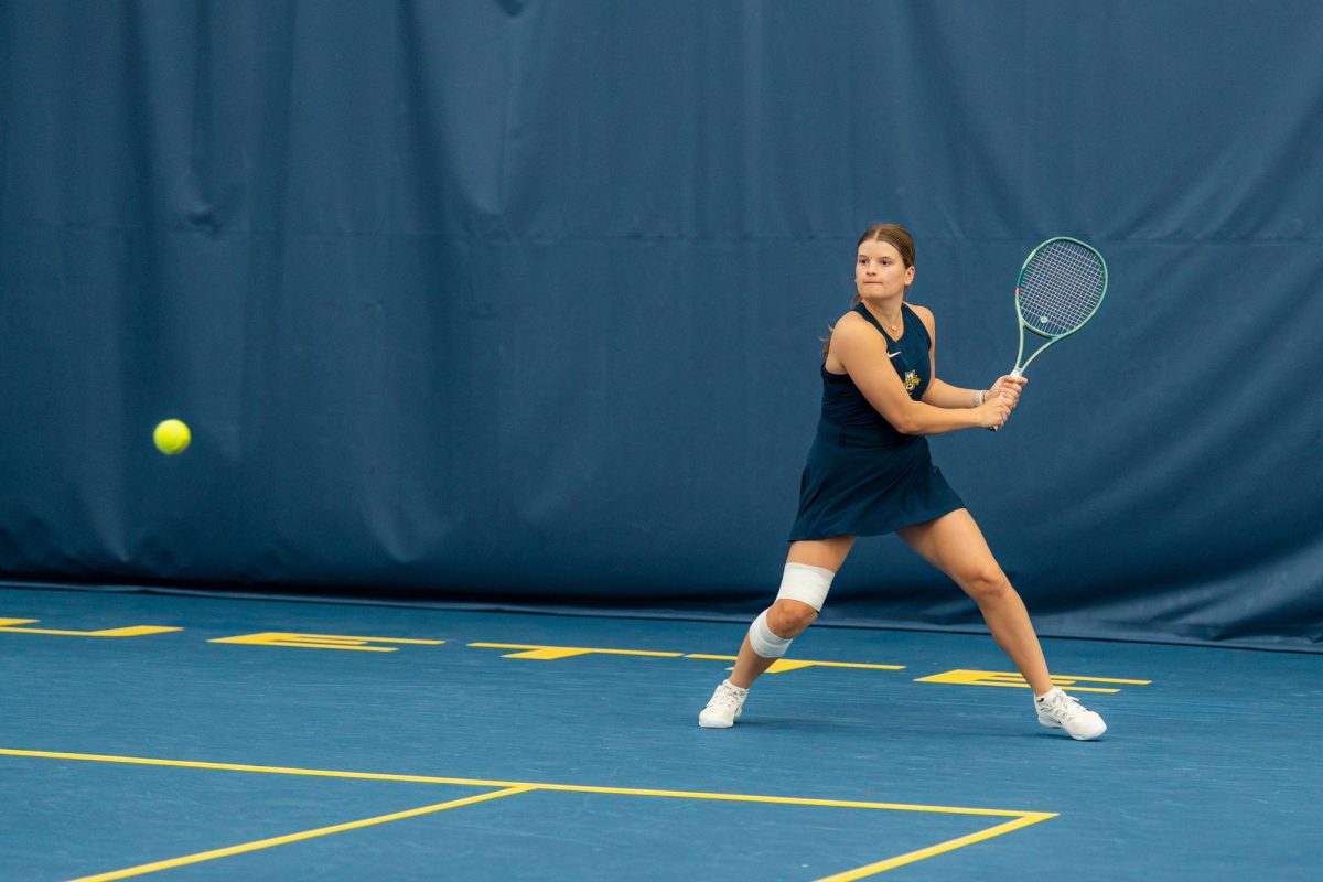 Elena Duva secured Marquette's 4-3 win over Butler April 4.