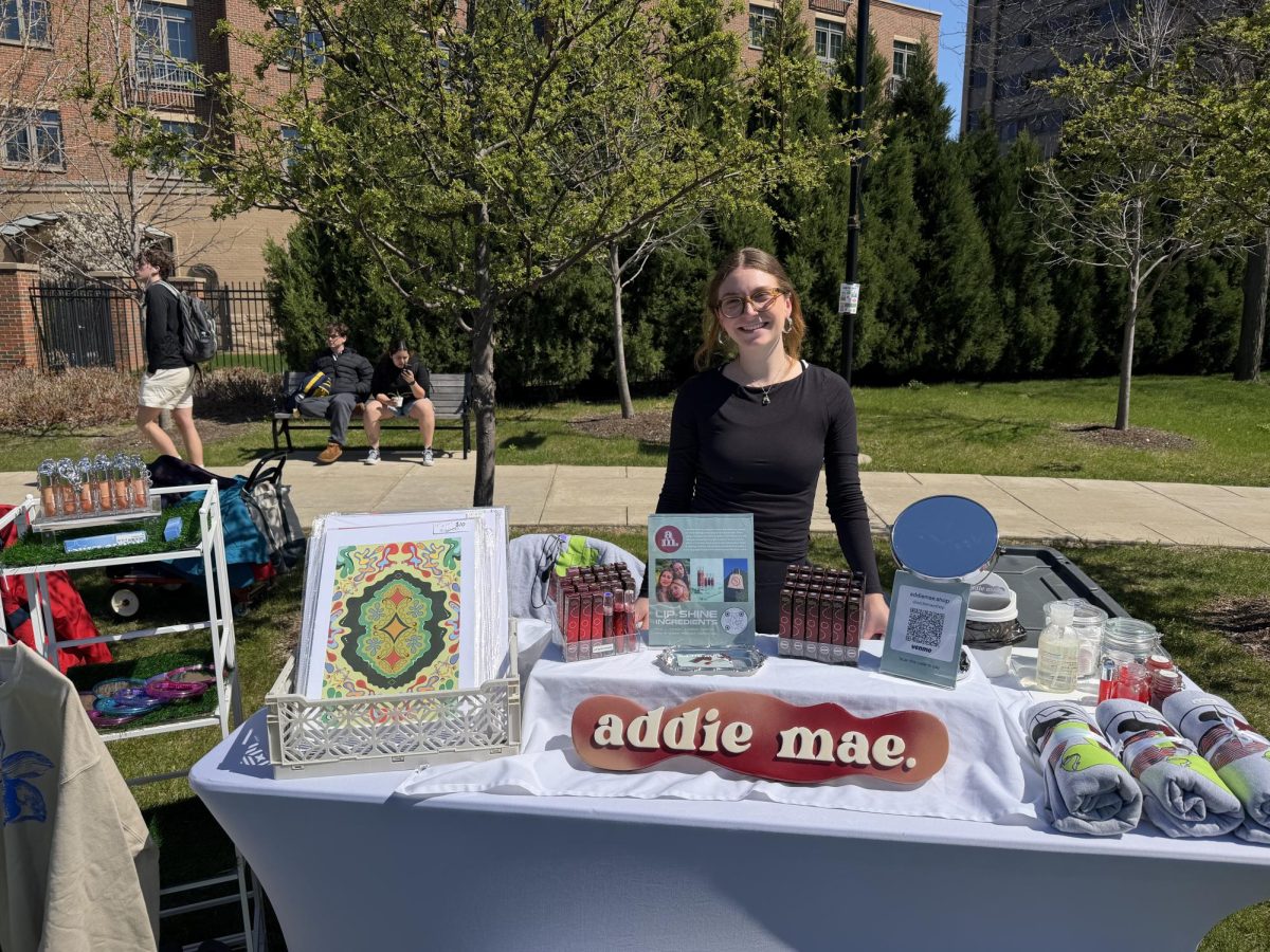 Addie Hurley, business owner of Addie Mae, was invited to be a vendor at MUSG's April 22 Earth Day farmers market.