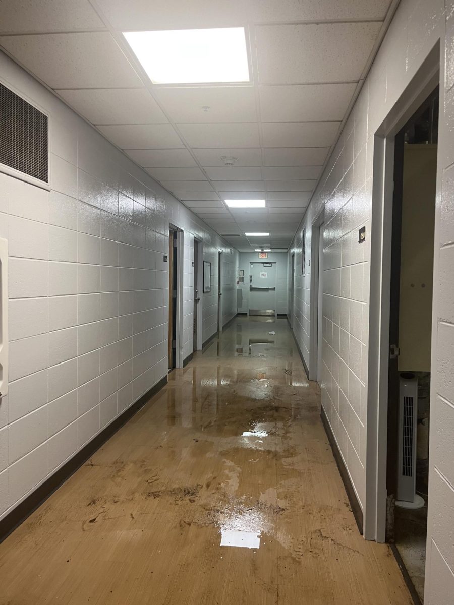 The basement of dormitory Schroeder Hall leaked.